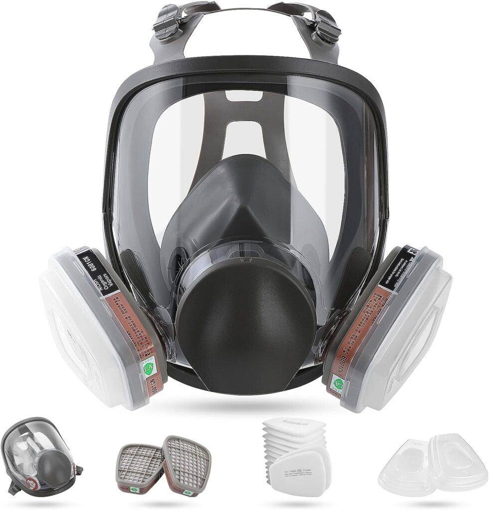 DBYUSB 19in1 Reusable Full Face Respirator Dust-proof Face Cover,Full Face Cover,Protect Against Gas,Paint,Dust,Chemicals and Other Work Protection