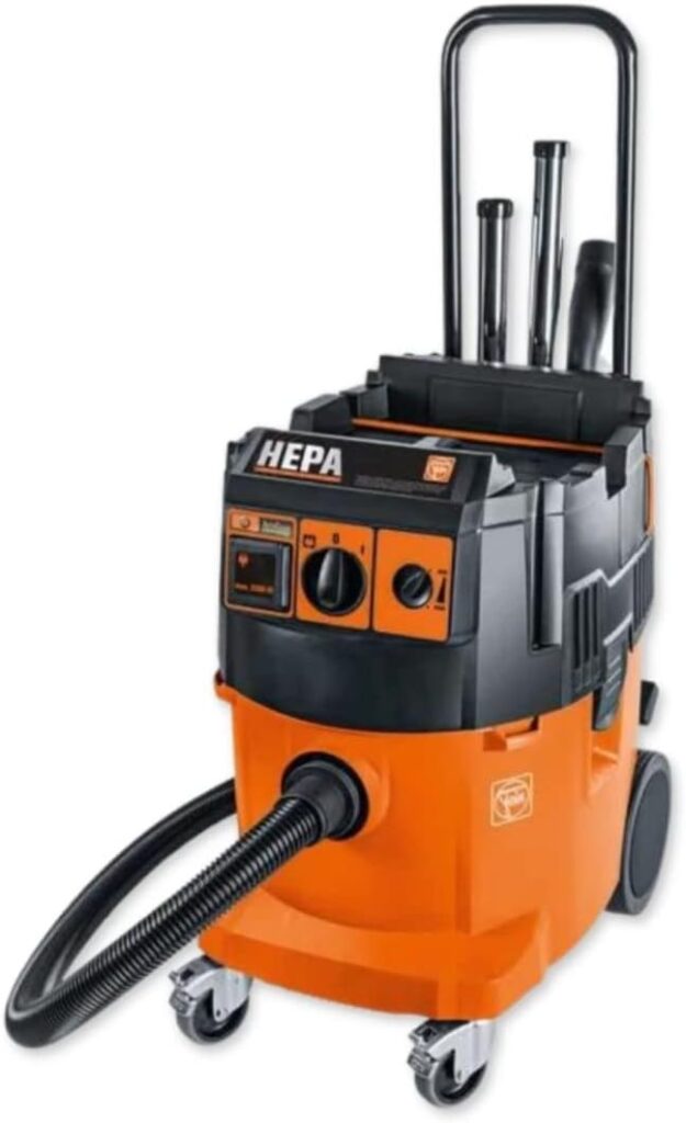 Fein Turbo II X AC HEPA Professional Wet/Dry Dust Extractor Vacuum Cleaner - 1100 Watts, 153 CFM Suction Capacity, 98 PSI Static Water Lift, 31.9 Pound Weight - 92030060990