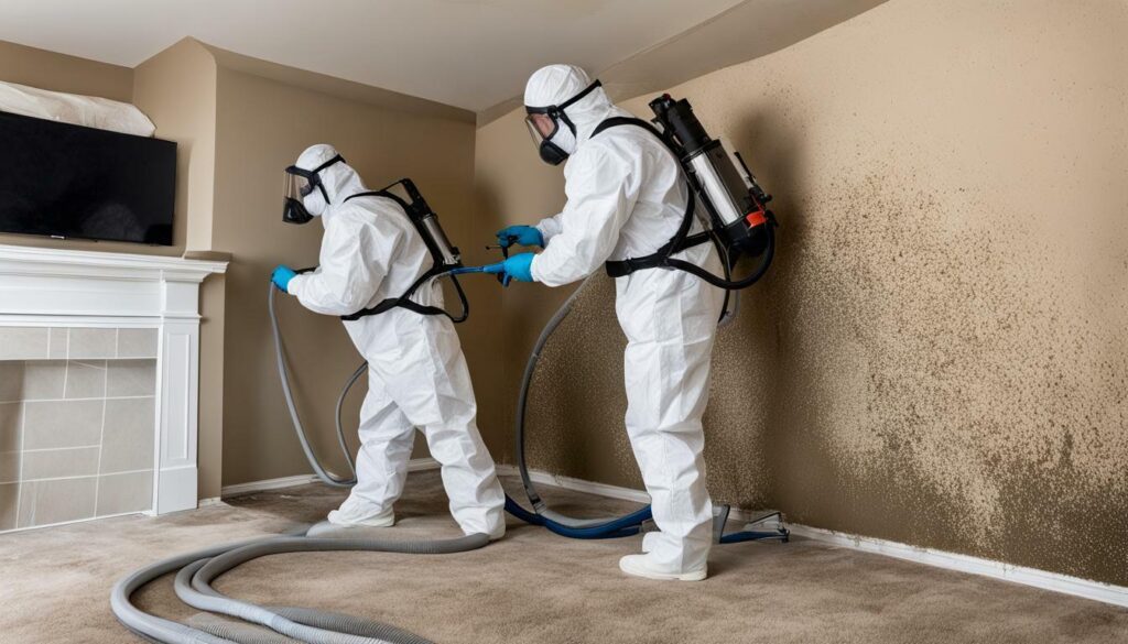 Professional mold removal process