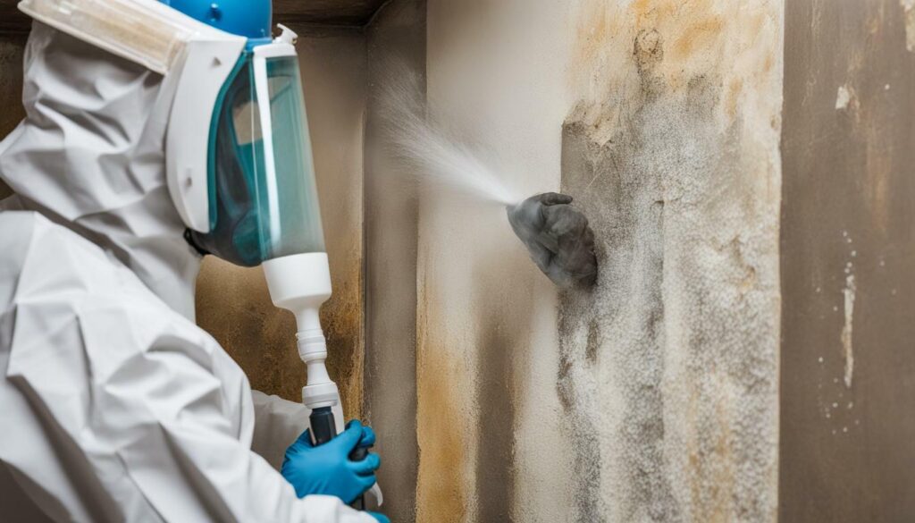 mold remediation in process